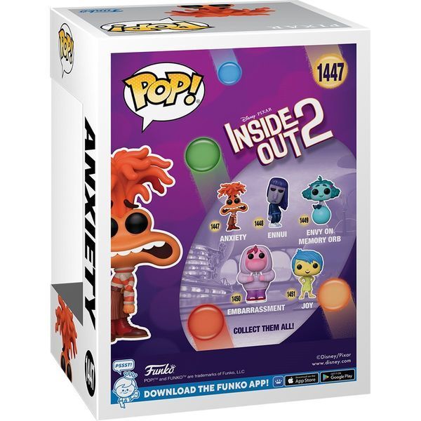 Фігурка Funko Pop Inside Out 2 Anxiety / Фанко Поп Думками навиворіт 2 Тривога 1447 IO A 1447 фото