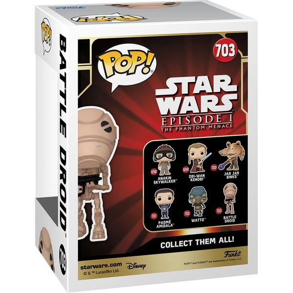 Фигурка Funko Pop Star Wars Battle Droid / Фанко Поп Звездные Войны Боевой Дроид 703 SW BD 703 фото