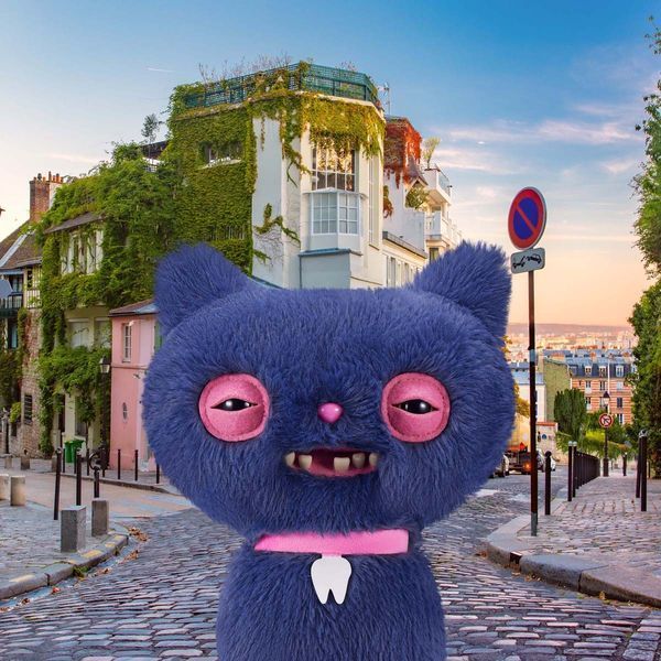 Мягкая игрушка Fuggler Alley Cats Cheeze Фуглер Уличные Коты Муркотун Темняшко 24 см (15752D) 15752D фото