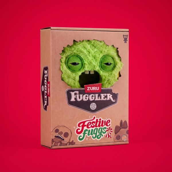 М'яка іграшка Fuggler Festive Fuggs Keith Wreathington Фуглер Святковий зубастий монстр Кіт Врітінгтон Різдвяний вінок 24см 15785E фото