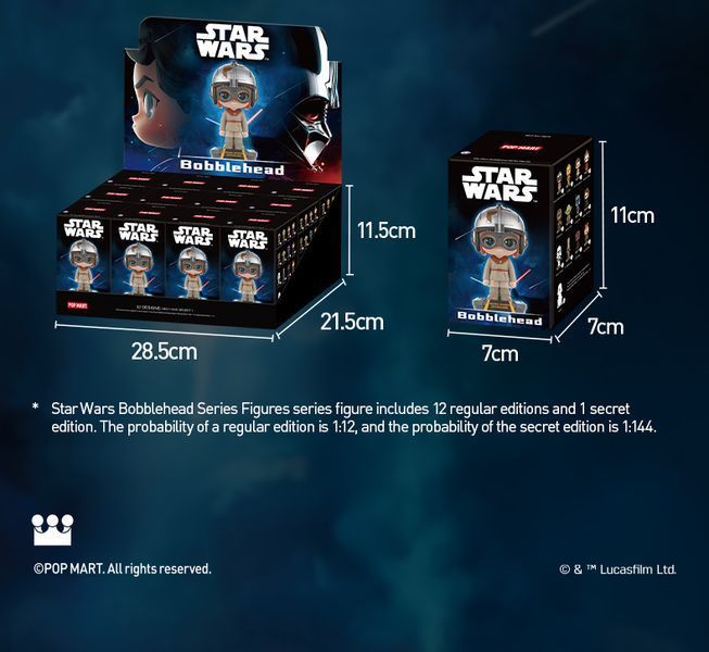 Колекційна фігурка-сюрприз Pop Mart Star Wars Bobblehead Series Blind Box / Поп Март Зоряні Війни popsw001 фото
