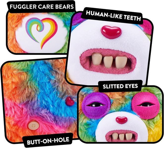 М'яка іграшка Fuggler Care Bears Togetherness Bear Фуглер Дбайливі ведмедики 15755B фото