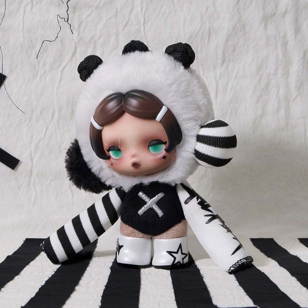 Плюшевый брелок Pop Mart SKULLPANDA Off Mode Series Plush Doll Pendant / Поп Март Скуллпанда popskull10 фото