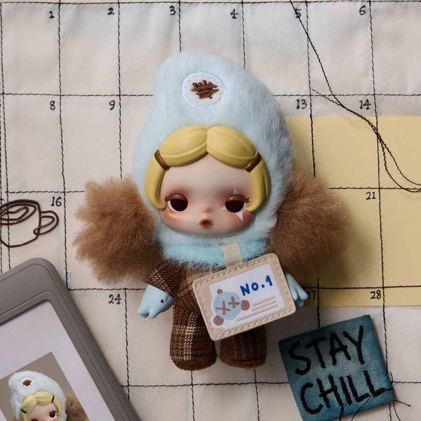 Плюшевый брелок Pop Mart SKULLPANDA Off Mode Series Plush Doll Pendant / Поп Март Скуллпанда popskull10 фото