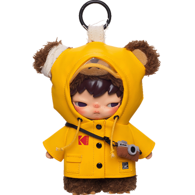 Брелок POP MART Hirono x Kodak Click Bear | Плюшевая подвеска