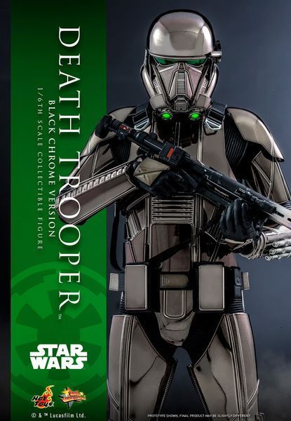 Коллекционная фигурка 1/6 Hot Toys Star Wars The Clone Wars - Death Trooper (Black Chrome) / Хот Тойс Звездные Войны Штурмовик Смерти MMS621 MMS621 фото